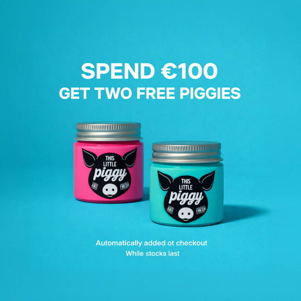 <h2>Spend €100 get 2 free piggies during April!</h2>