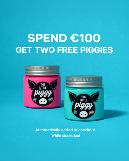 Spend €100 and get 2 Free piggies