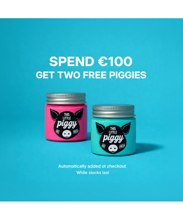 Spend €100 and get 2 Free piggies