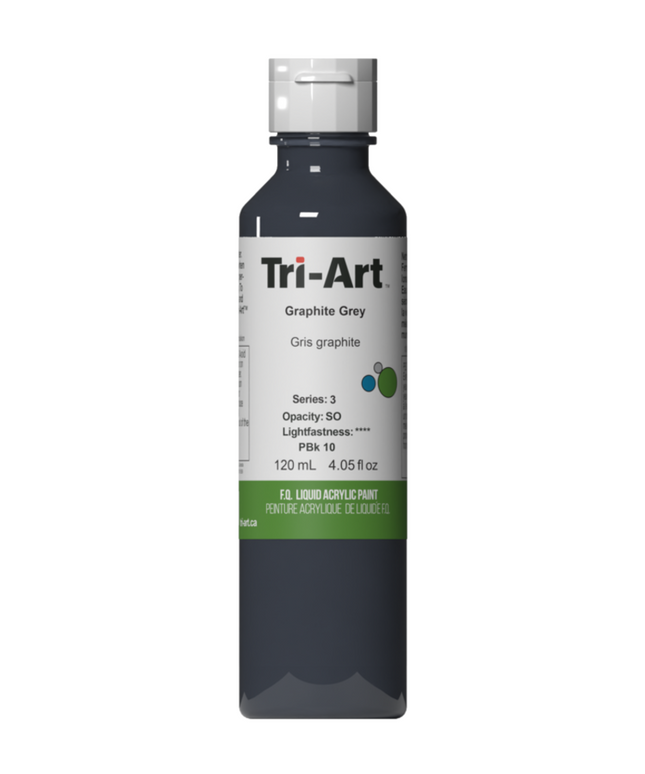 Tri-Art Flüssigacrylfarbe: Graphitgrau