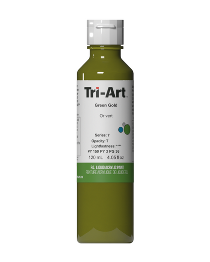 Tri-Art Flüssigacrylfarbe: Grüngold