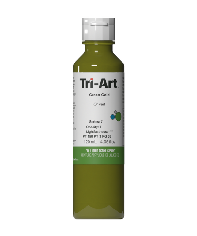 Tri-Art Flüssigacrylfarbe: Grüngold
