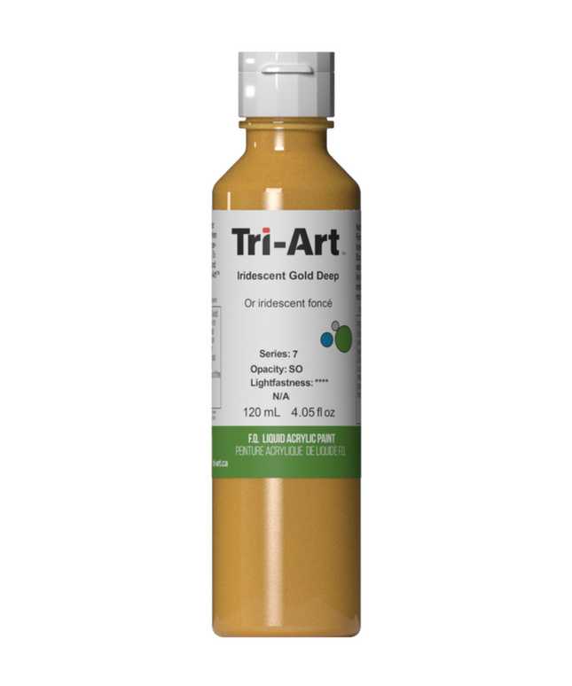 Tri-Art Flüssigacrylfarbe: Irisierendes Gold Tief