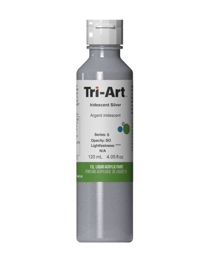Tri-Art Flüssigacrylfarbe: Irisierendes Silber
