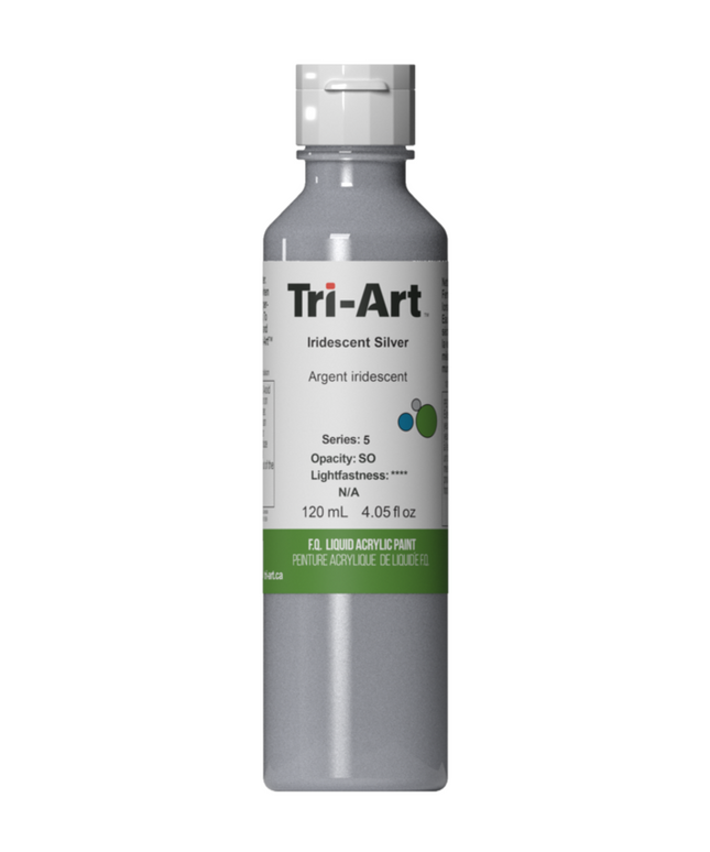 Tri-Art Flüssigacrylfarbe: Irisierendes Silber